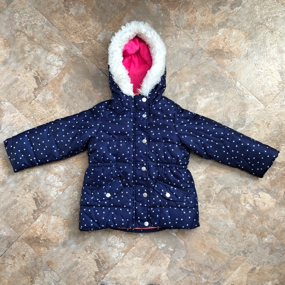 Carters Blue Star Girls Jacket 2-in-1 w/Sweater 4T